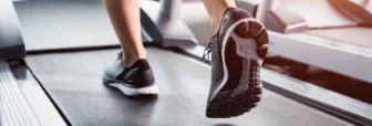 A person running on a treadmill